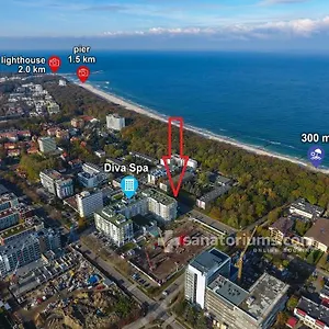  Apartament Prywatny, W 4 -gwiazdkowym Diva, Balkon, 300m Do Morza, Do Dworca Pkp Pieszo 10 Minut, Darmowe Wifi W Apartamencie, Dodatkowo Platne - Parking, Basen, Spa,